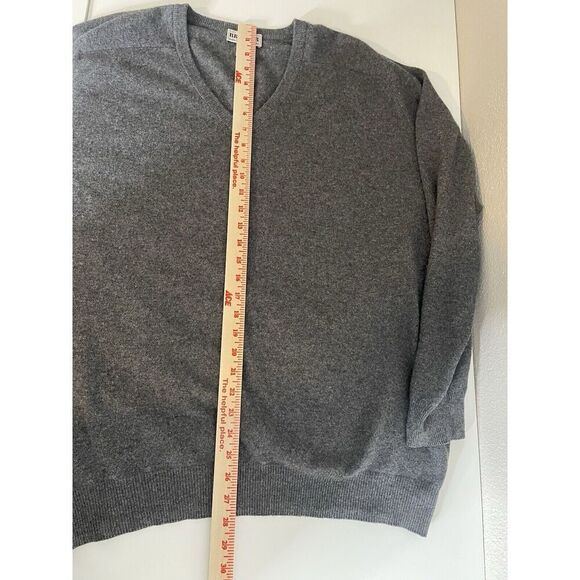 Braemar Size XL Mens 100% Pure Cashmere Gray Sweater Extra Large V Neck - Picture 6 of 7